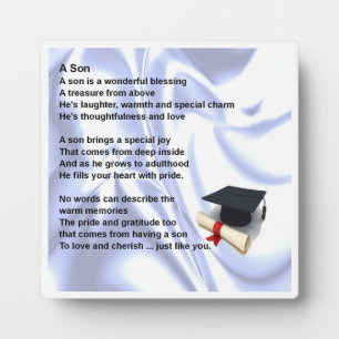 Graduation  Son Poem Plaque