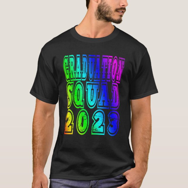 Graduation Squad 2023  Rainbow T-Shirt (Front)