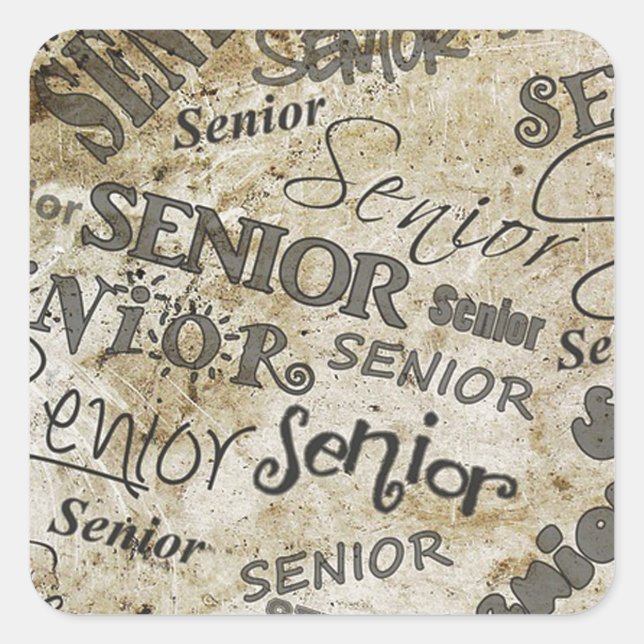 graduation square sticker (Front)
