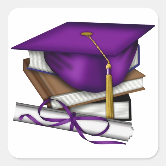 Graduation Square Sticker (Front)