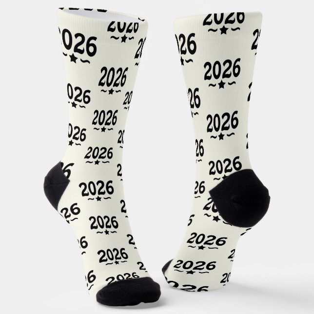 Graduation Star Class of 2026 Grad  Socks (Angled)