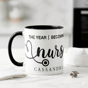 graduation Stethoscope Nurse Script Coffee Mug