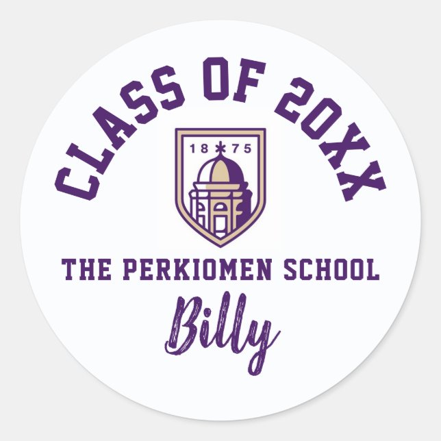 Graduation Stickers The Perkiomen School, Custom (Front)