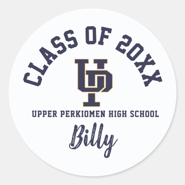 Graduation Stickers Upper Perkiomen High School (Front)