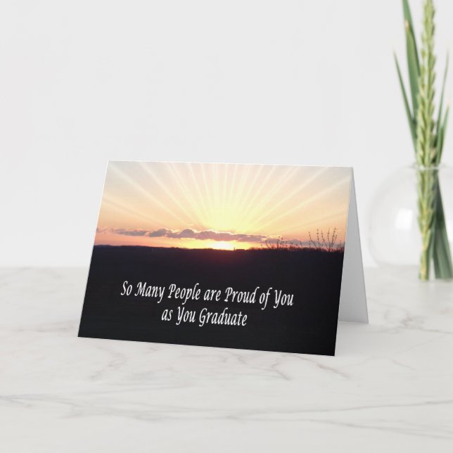 Graduation sunrise card (Front)