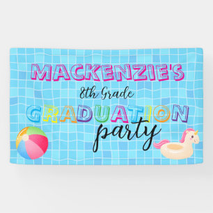 Graduation Swim Party Banner