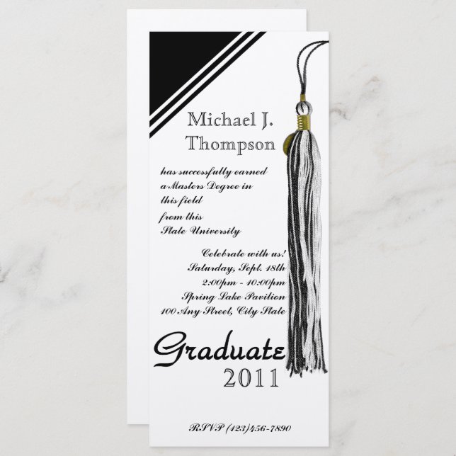 Graduation Tassel Invitation (Front/Back)
