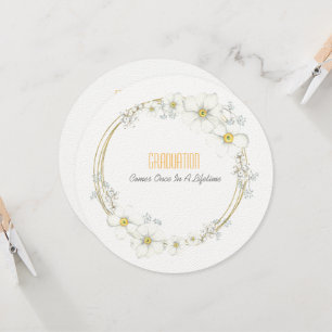 Graduation Tea Daughter White Blossoms and Berries Invitation