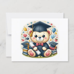 "Graduation Teddy Bear Delight" Postcard