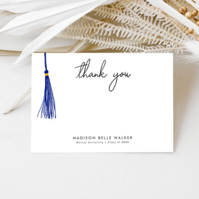 Graduation Thank You Blue Tassel Card (Creator Uploaded)