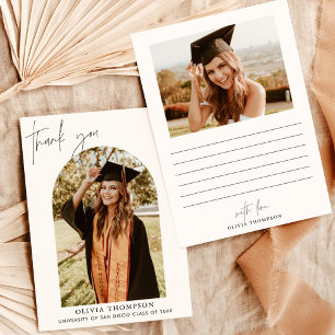 Graduation Thank You Card, Arch Photo Thank You Invitation
