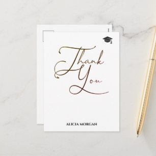 Graduation Thank You Card Asmelina Harley Script