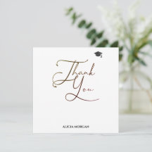 Graduation Thank You Card | Asmelina Harley Script