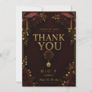 Graduation Thank You Card Class of 2026 Card