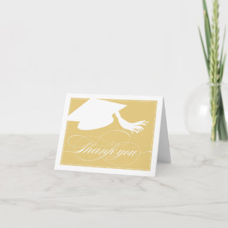 Graduation Thank You Card | Gold