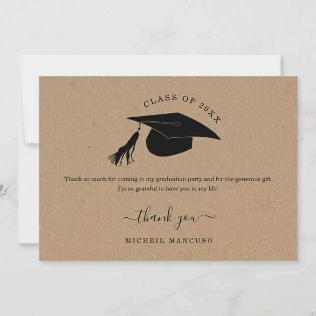 Graduation Thank You Card - High School or College (Front)