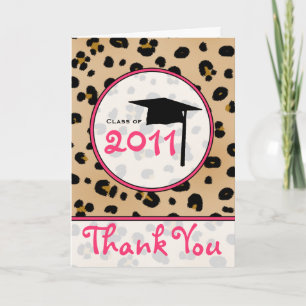 Graduation Thank You Card - Leopard