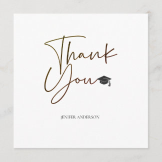 Graduation Thank You Card | Silence Rocken Script 