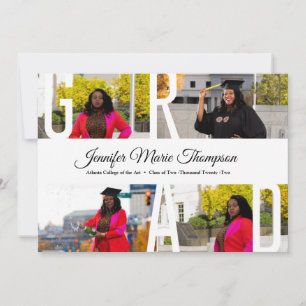 Graduation Thank you card with photos