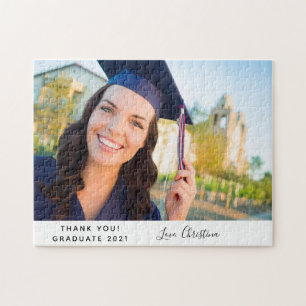 Graduation thank you custom photo jigsaw puzzle