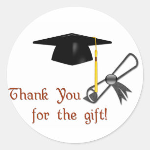 Graduation Thank You for the Gift Stickers