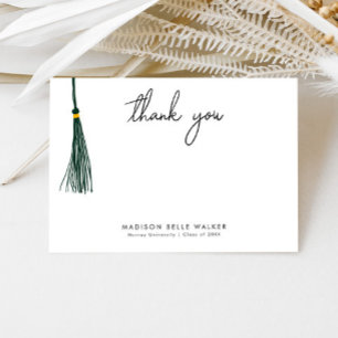 Graduation Thank You Green Tassel
