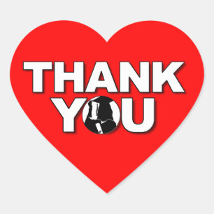 Graduation Thank You Heart Sticker Gown 3