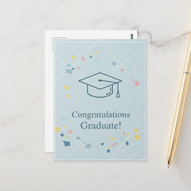  Graduation Thank You Postcard (Front/Back In Situ)