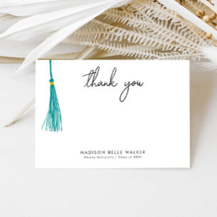 Graduation Thank You Teal Tassel