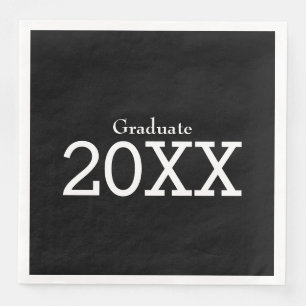 Graduation Theme Black Paper Napkin