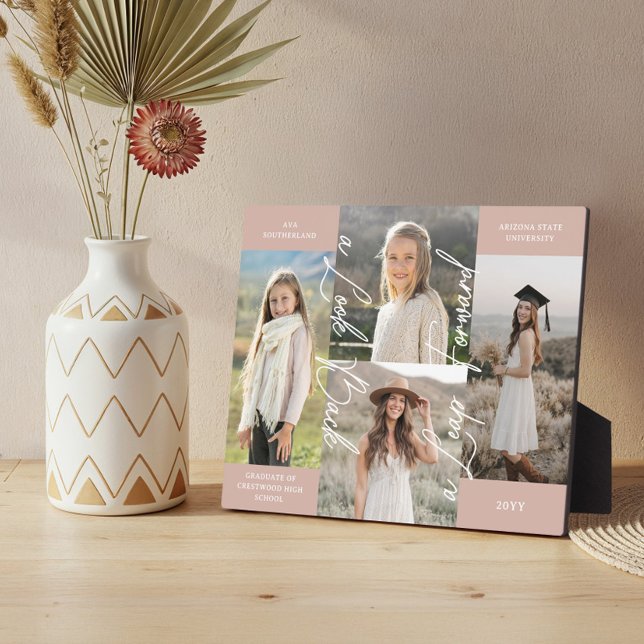 Graduation Then & Now Grad Photo Collage Keepsake Plaque (Graduation Then & Now Grad Photo Collage Keepsake Plaque)