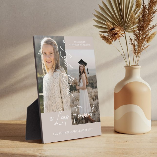 Graduation Then & Now Grad Photo Collage Keepsake Plaque (Graduation Then & Now Grad Photo Collage Keepsake Plaque)