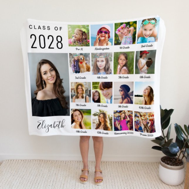 Graduation Through The Years Photo Collage Sherpa Blanket (Creator Uploaded)