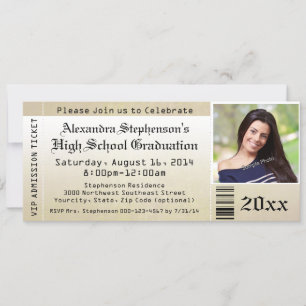 Graduation Ticket Invitations