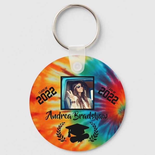 Graduation Tie Dye Key Ring (Front)