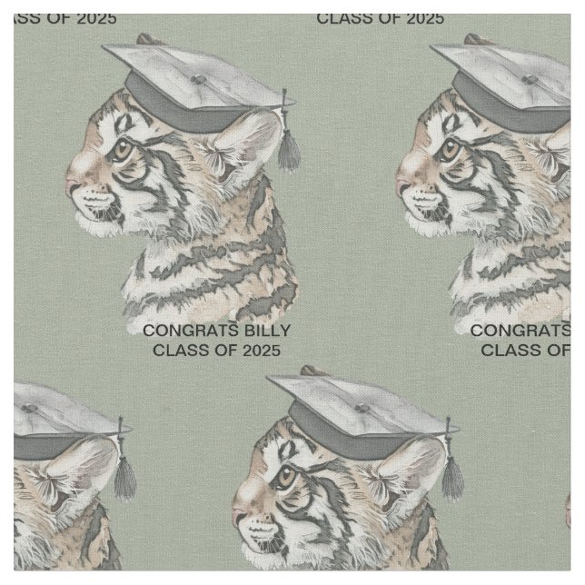 Graduation Tiger Fabric (Close Up)