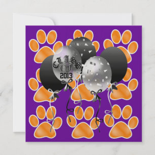 Graduation Tiger Paw Prints - SRF Invitation