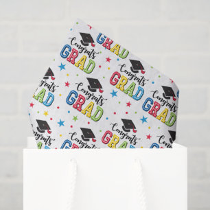 Graduation Tissue Paper, Congrats Grad Decoupage Paper
