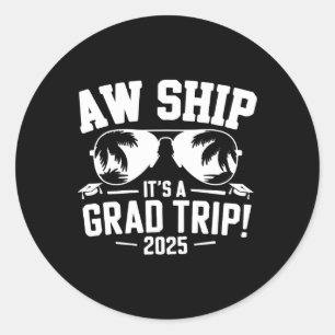 Graduation Trip Cruise 2025 Ship Senior Matching C Classic Round Sticker