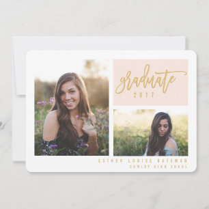 GRADUATION TWIN PHOTO-WITH WORKING PHOTOGRAPHS ANNOUNCEMENT