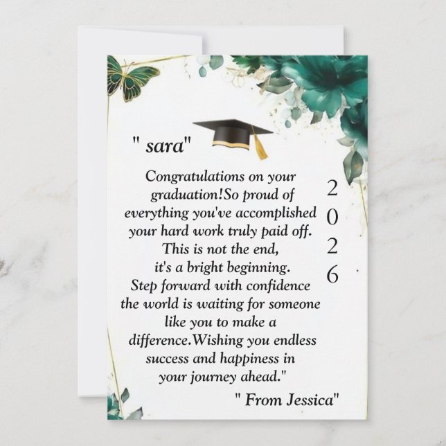  Graduation- Universal Design for all ages Invitation (Front)