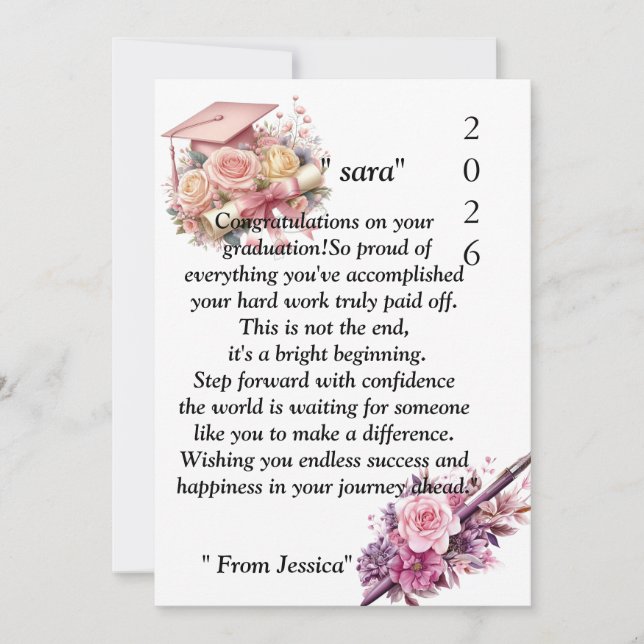  Graduation- Universal Design for all ages Invitation (Front)