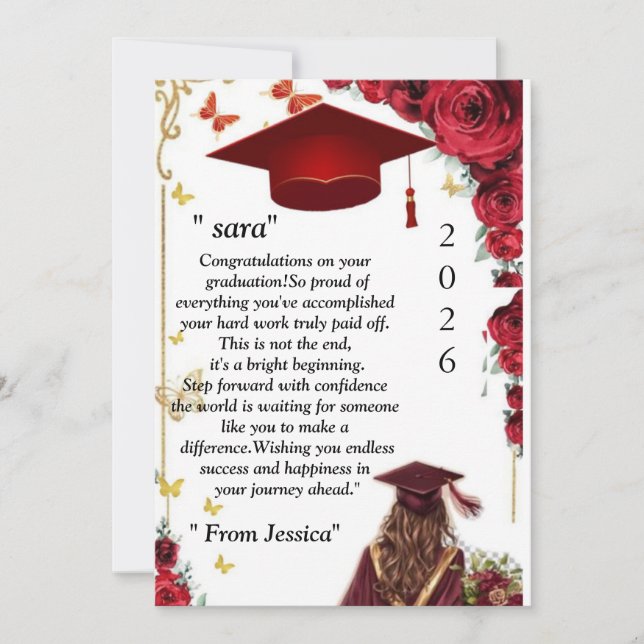  Graduation- Universal Design for all ages Invitation (Front)