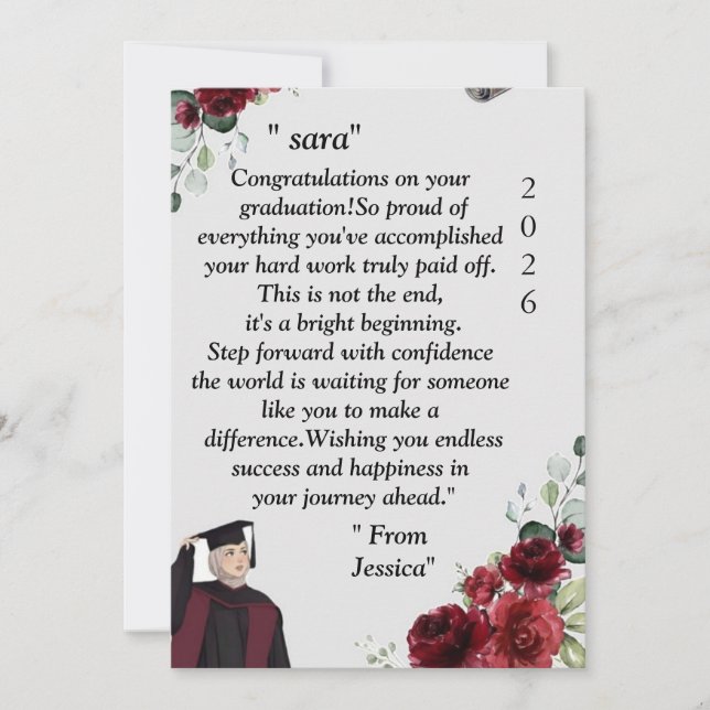  Graduation- Universal Design for all ages Invitation (Front)