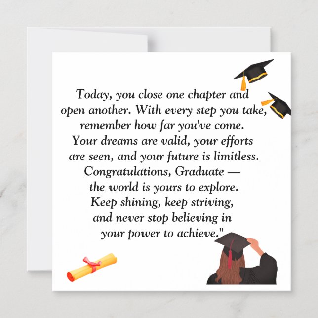  Graduation- Universal Design for all ages Magnetic Invitation (Front)