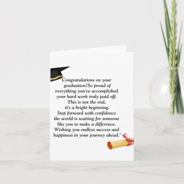  Graduation- Universal Design for all ages Note Card (Front)