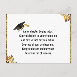 Graduation- Universal Design for all ages Postcar Holiday Postcard