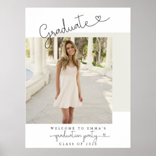 Graduation Welcome Sign Poster with Photo