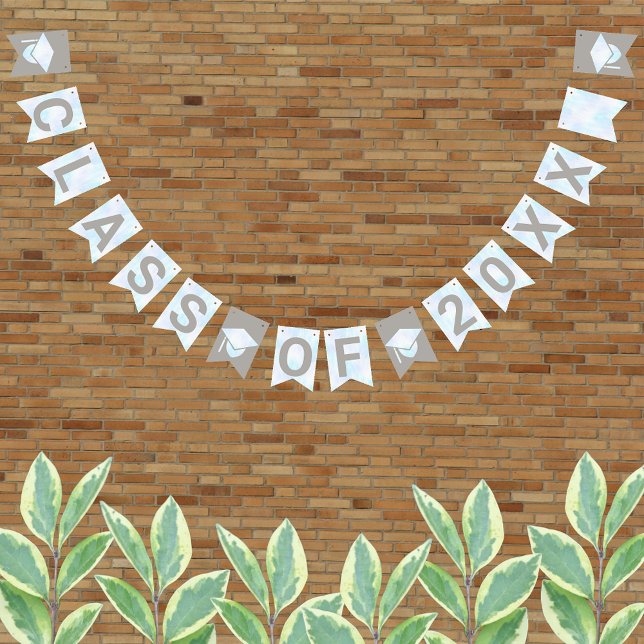 Graduation White Opal Party Signs Class Of Year (Creator Uploaded)