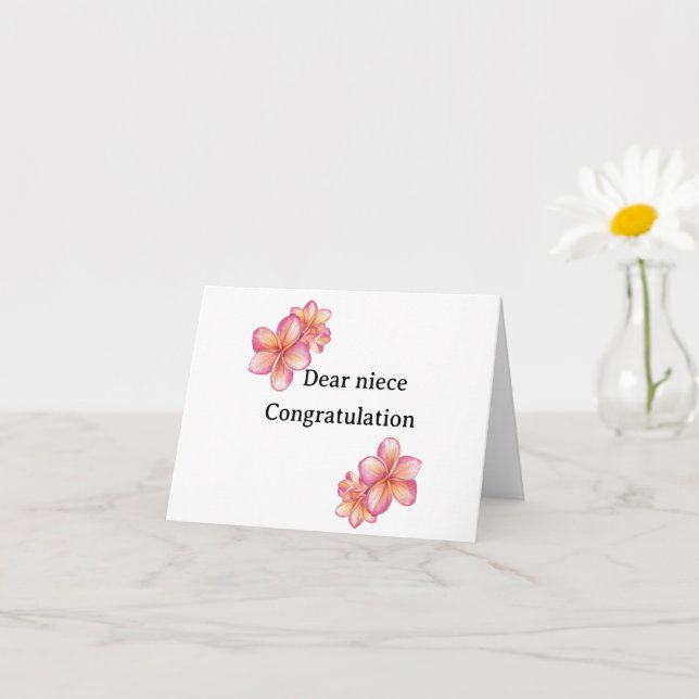 graduation wishes for niece congratulations niece  card (Small Plant)